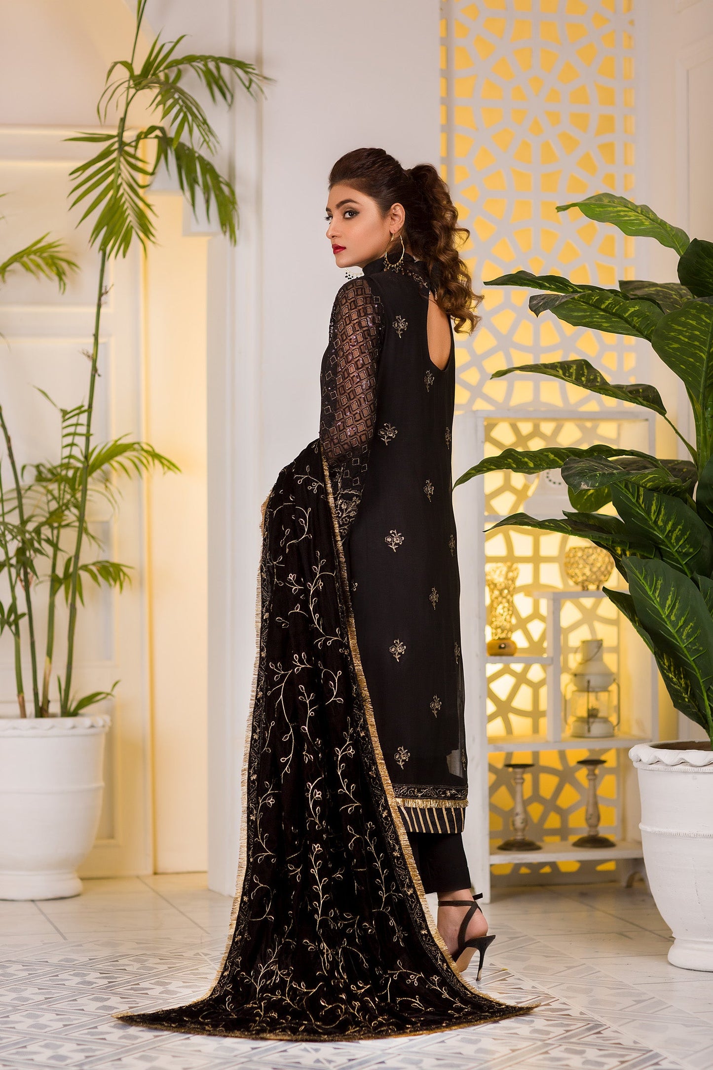 Dark Mistry - Embroidered Chiffon 3PC