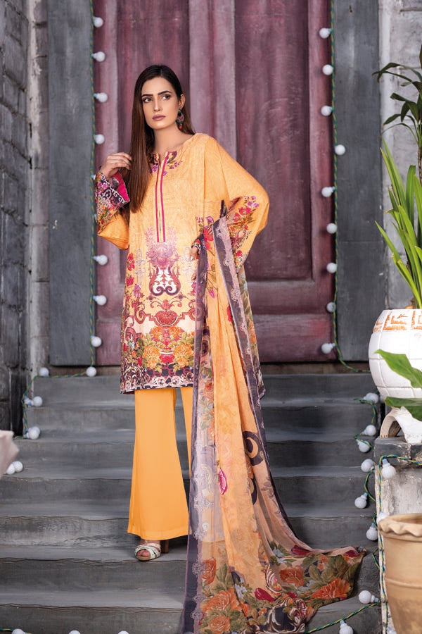 Blossom- Digital Sequin Chickenkari Viscose