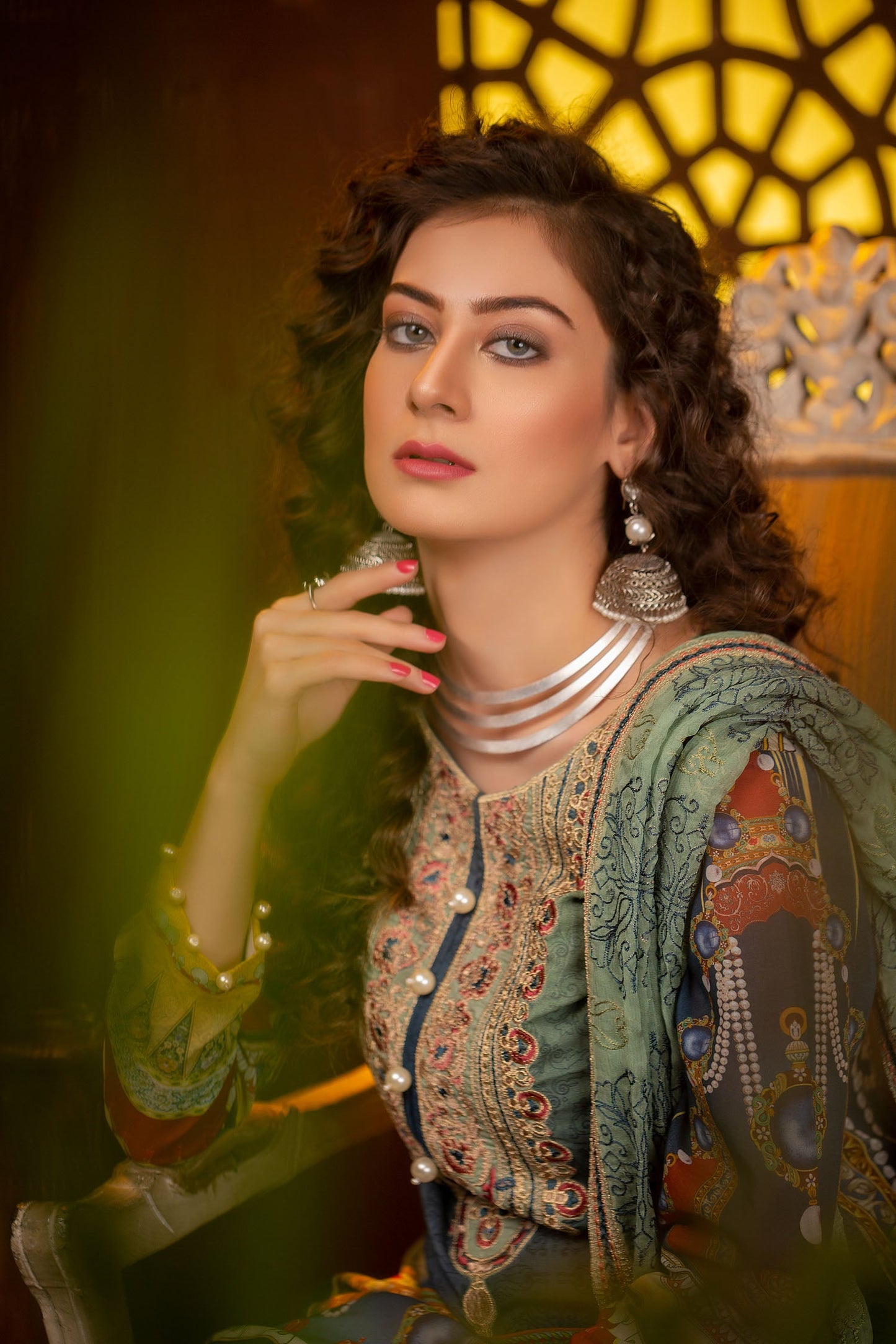 Csilla - Digital Embroidered Swiss Voil 3PC