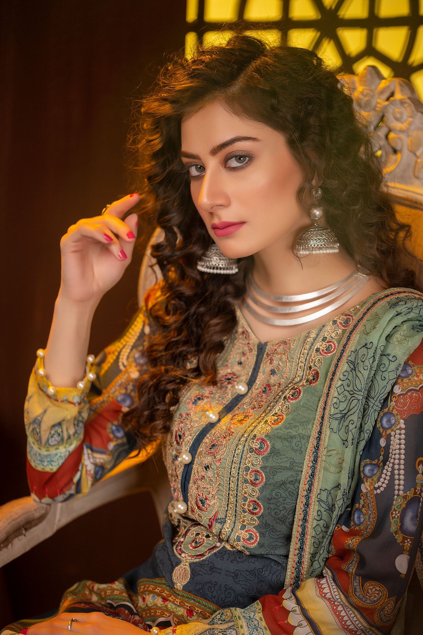 Csilla - Digital Embroidered Swiss Voil 3PC