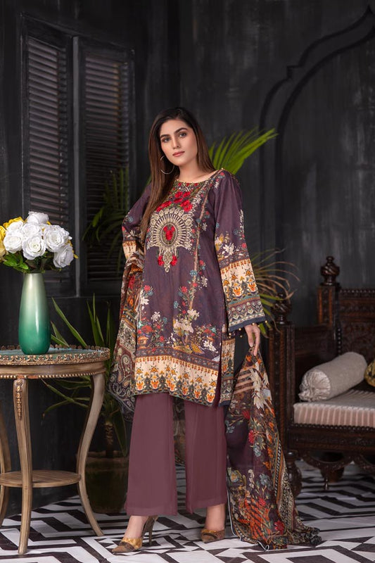 SANGRIA – DIGITAL EMBROIDERED LAWN (UNSTITCH)