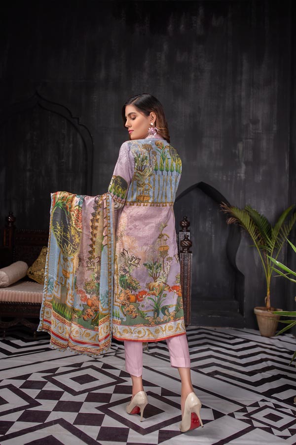 MAUVE – DIGITAL EMBROIDERED LAWN (UNSTITCH)
