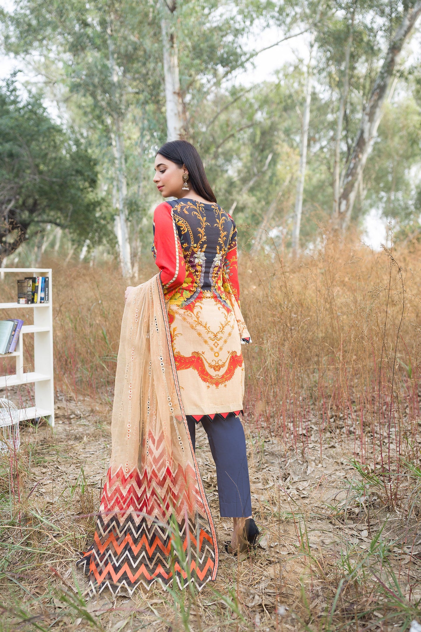 Fenci - Digital Embroidered Swiss Voil 3PC