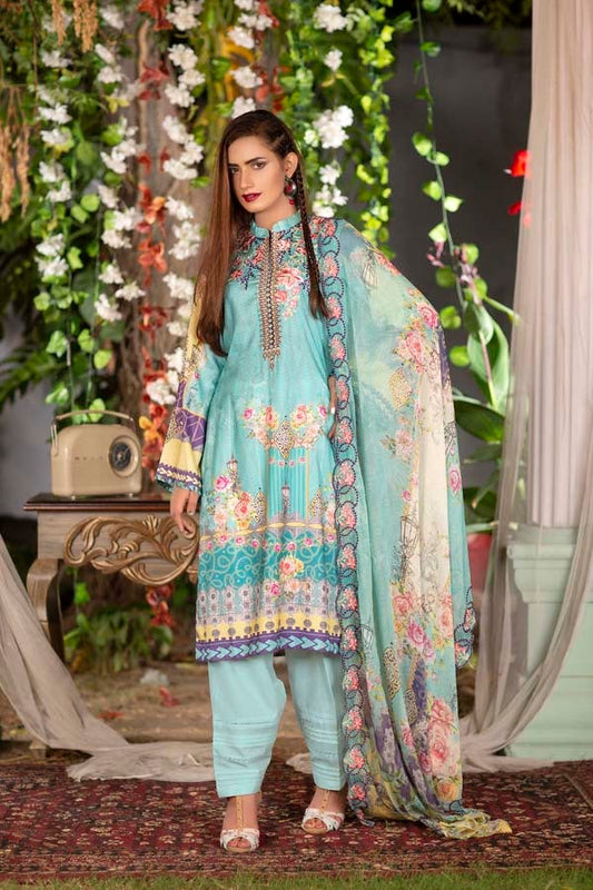 Desire - Digital Printed & Embroidered Linen 3PC