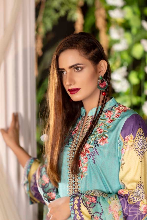 Desire - Digital Printed & Embroidered Linen 3PC