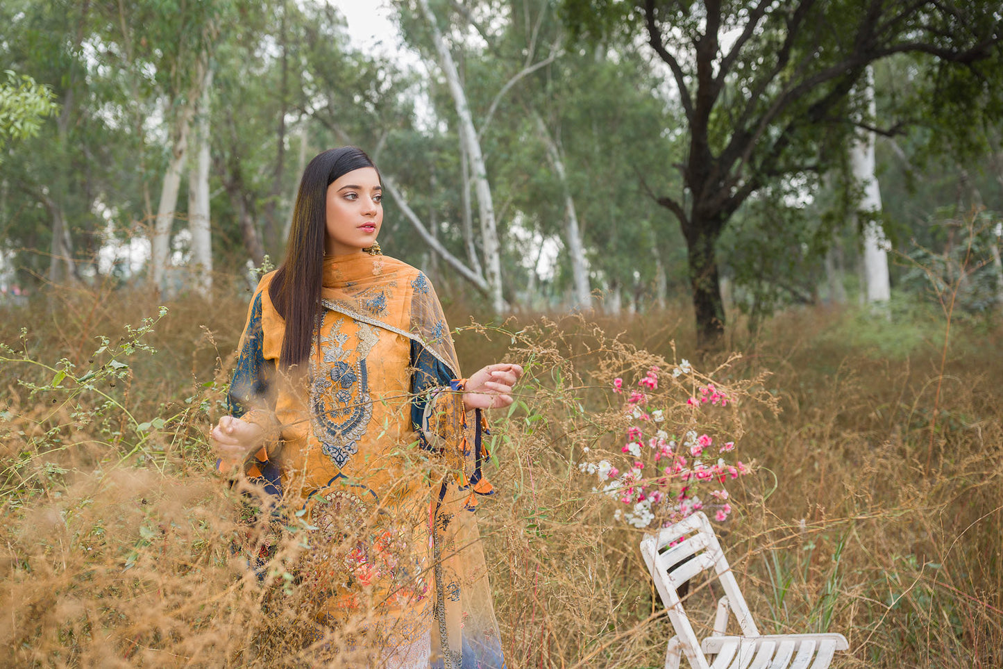 Pale Crew - Digital Embroidered Swiss Voil 3PC