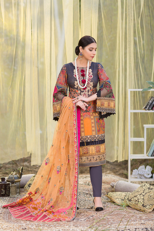 Mishty - Digital Embroidered Swiss Voil 3PC