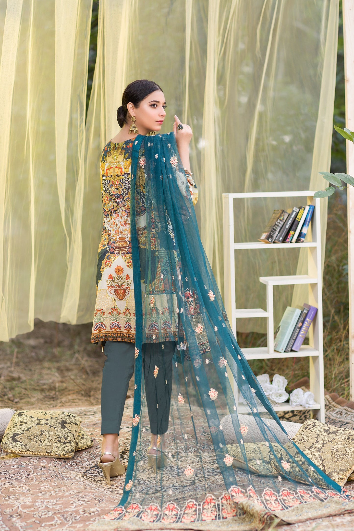 Doulty - Digital Embroidered Swiss Voil 3PC