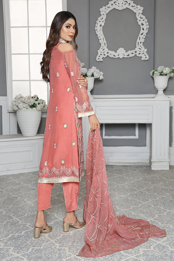 Calcite - Luxury Desire Embroidered Chiffon 3PC