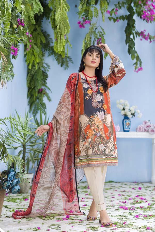 Bronco - DIGITAL EMBROIDERED LAWN Unstitch