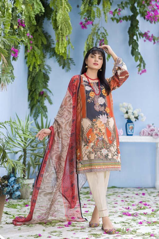 Bronco - DIGITAL EMBROIDERED LAWN Unstitch