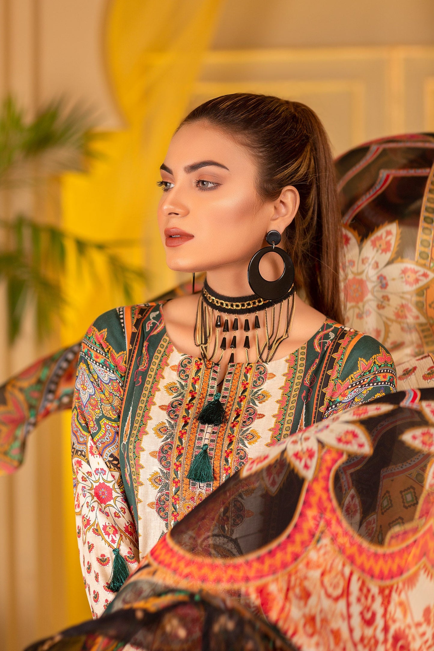 Coherent - Digital Printed and Embroidered Suvic Lawn 3PC