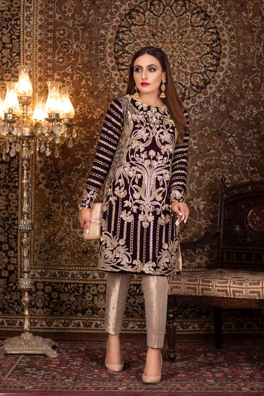 Caput Mortuum - Embroidered Velvet (2 Piece)