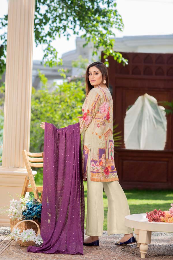 PRIMROSE – DIGITAL PRINTED LAWN 3 piece (UNSTITCH)