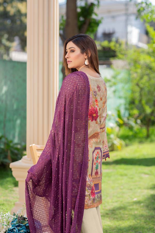 PRIMROSE – DIGITAL PRINTED LAWN 3 piece (UNSTITCH)