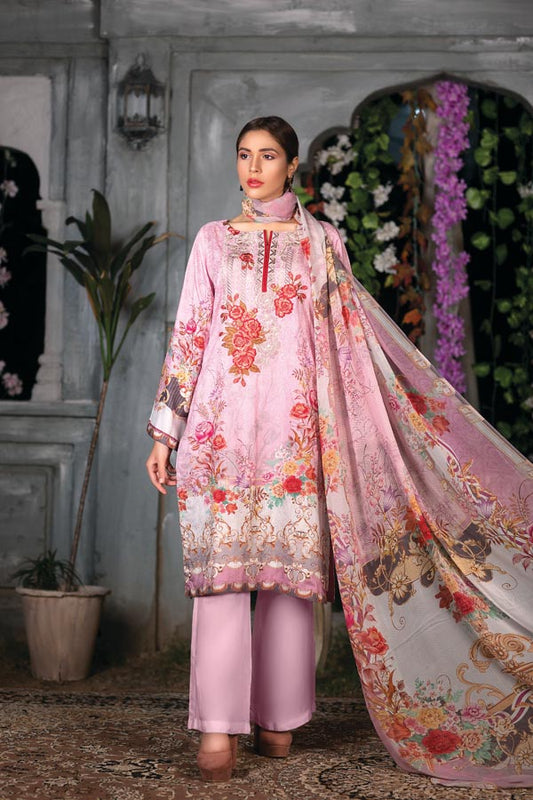Diamond - Digital Embroidered Chickenkari Viscose (Unstitched)