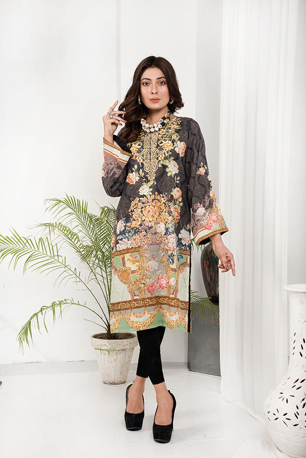 Dorado - Embroidered Khaddar Unstitch Kurti
