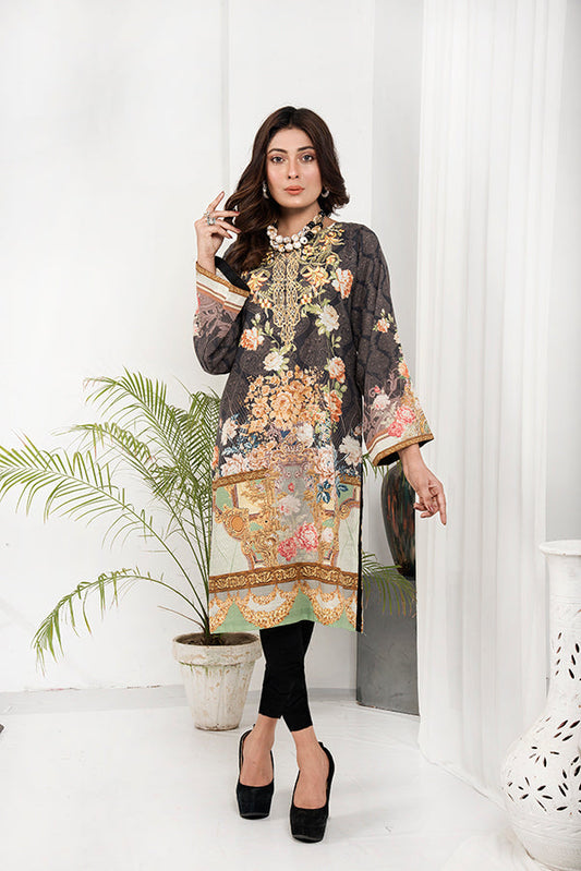 Dorado - Embroidered Khaddar Unstitch Kurti