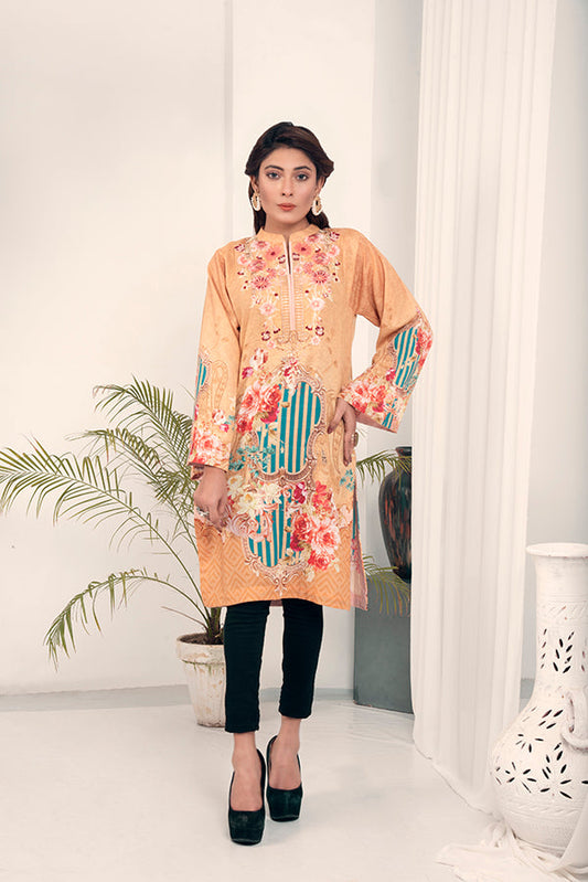 Cezial - Embroidered Khaddar Unstitch Kurti
