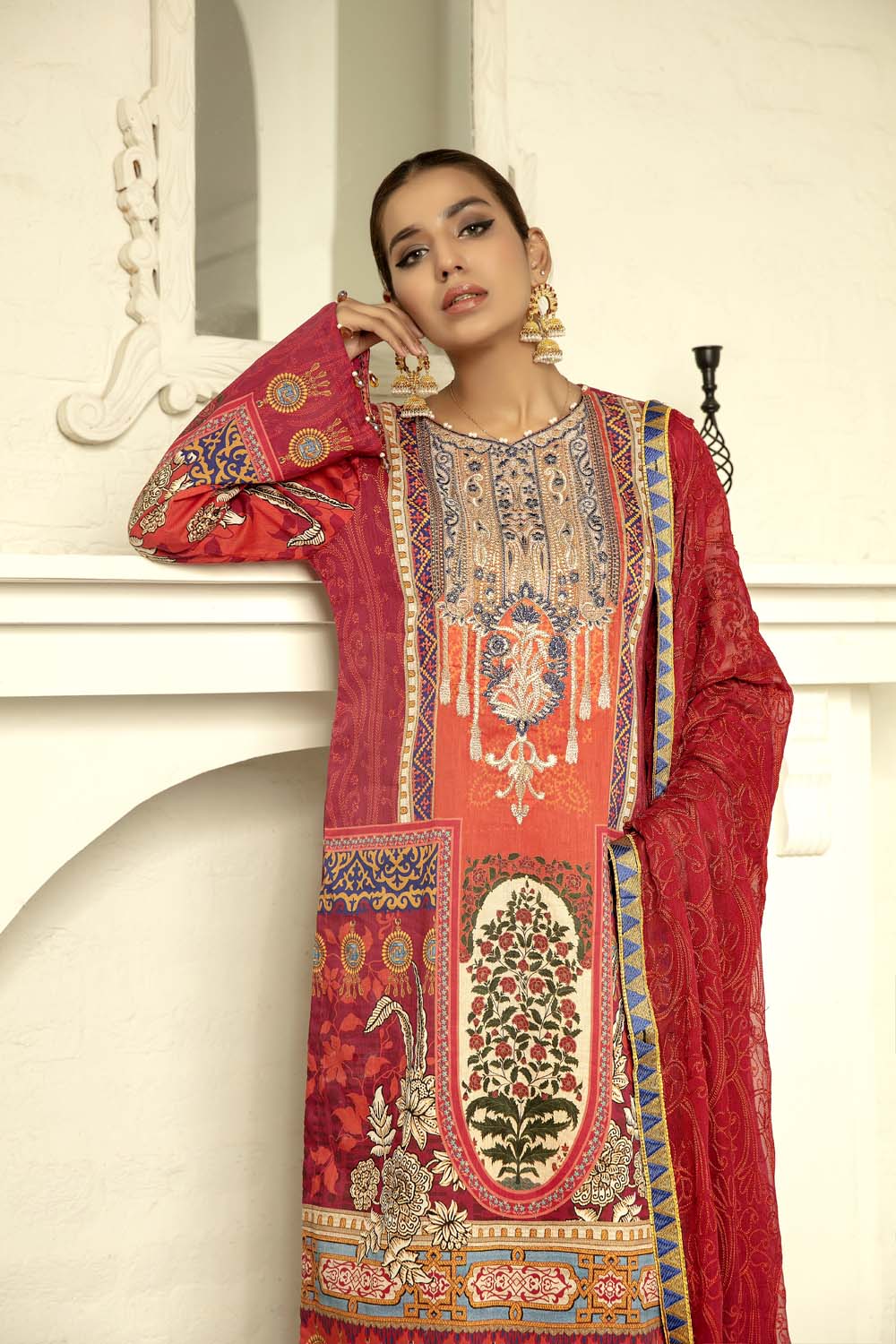 Subtle - Digital Printed & Embroidered Lawn