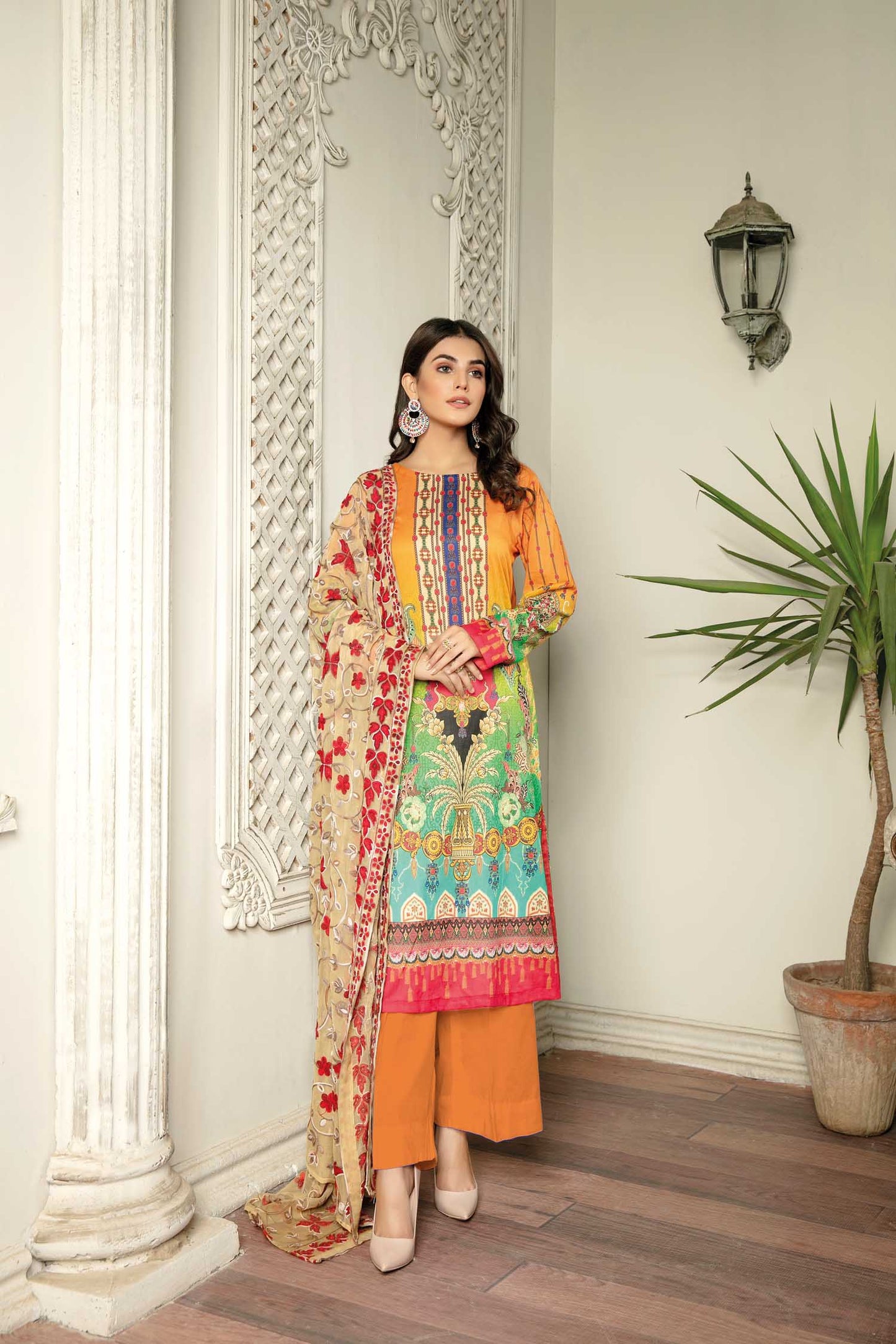 Philip Glow - Digital Printed & Embroidered Lawn 3PC