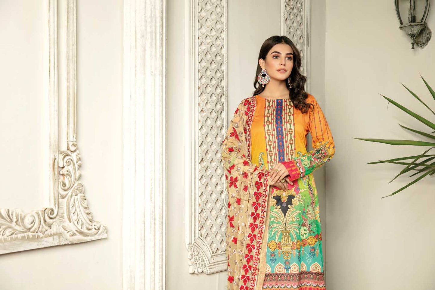 Philip Glow - Digital Printed & Embroidered Lawn 3PC
