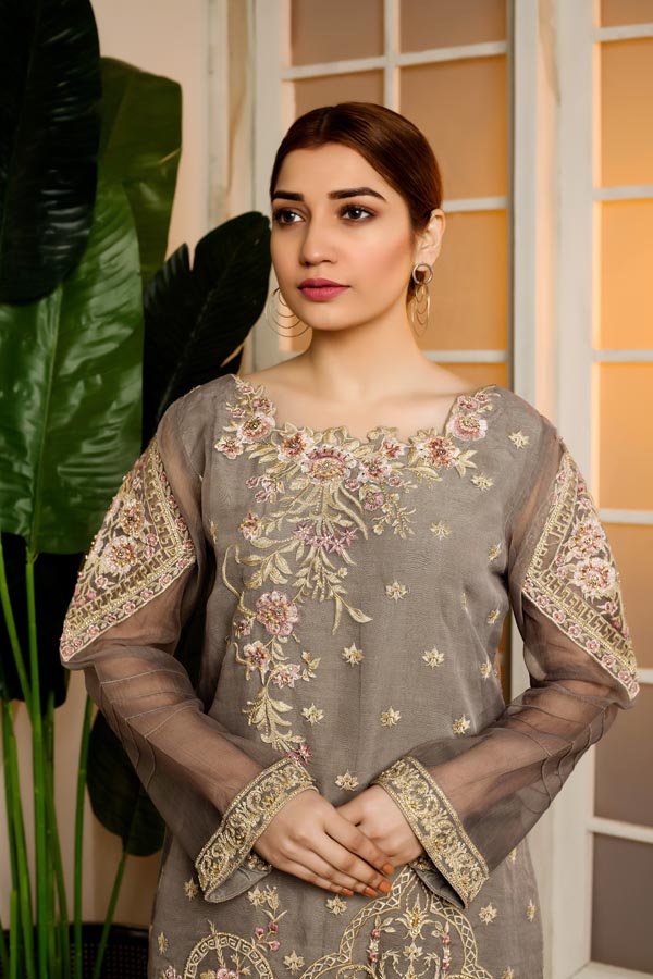 Del Rio - Hand Embellished Embroidered Organza Shirt