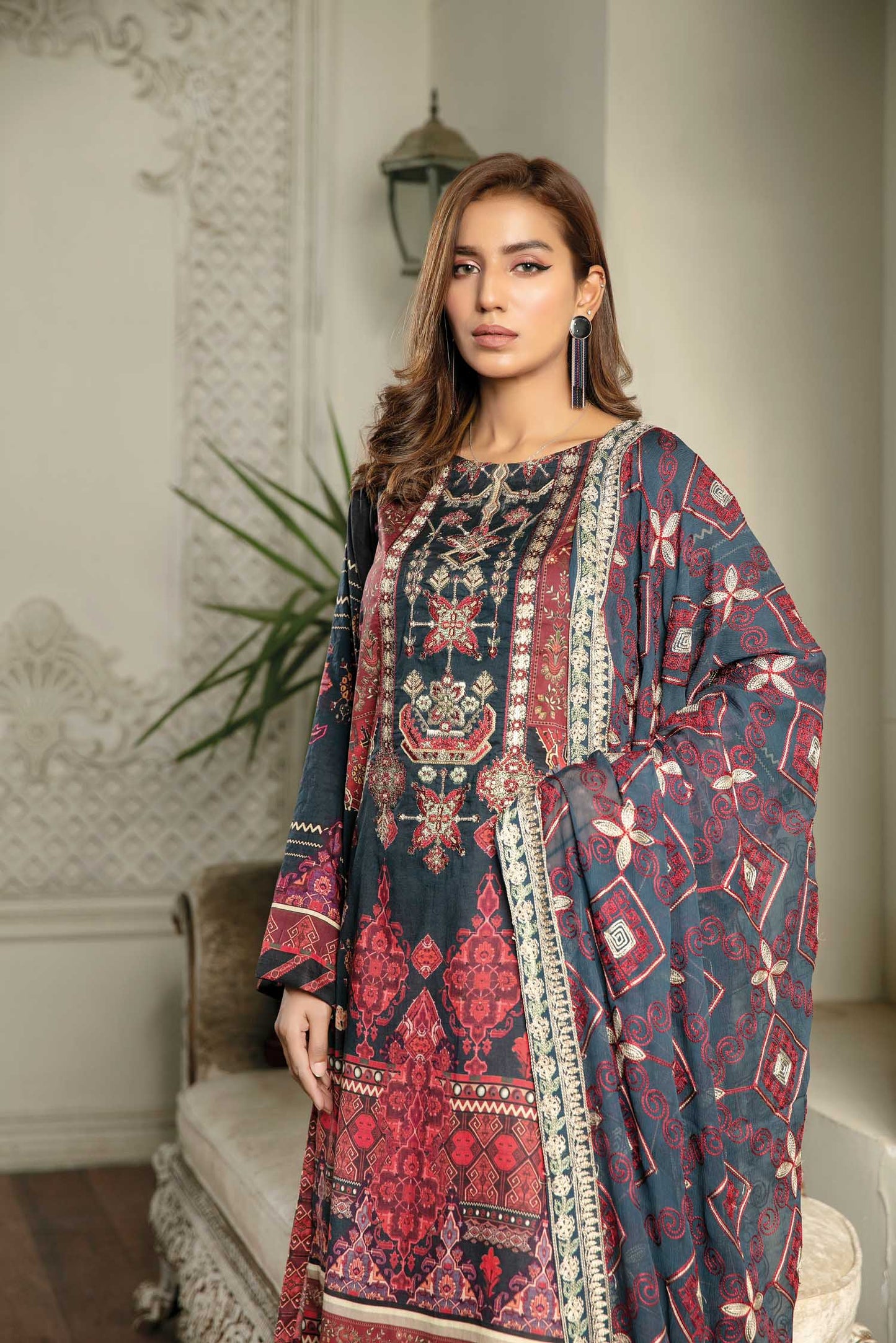 Misel - Digital Printed & Embroidered Lawn 3 piece