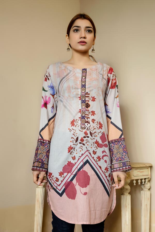 Cerise - Stitched Lawn Kurti