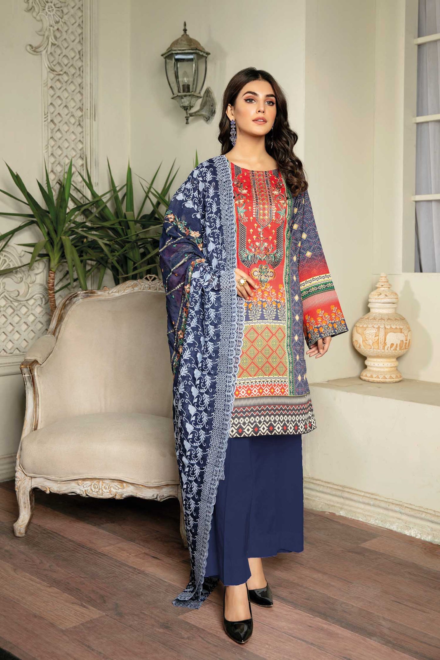 Molen - Digital Printed & Embroidered Lawn 3PC