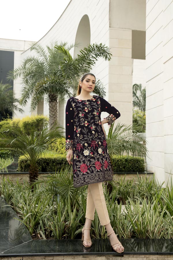 Derin - Embroidered Velvet Un-Stitched (2 Piece)