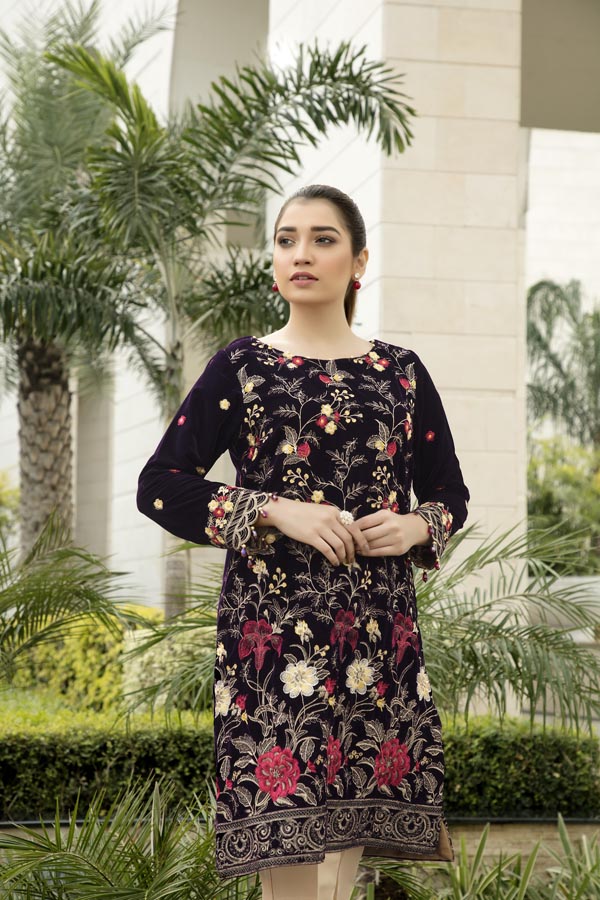 Derin - Embroidered Velvet Un-Stitched (2 Piece)