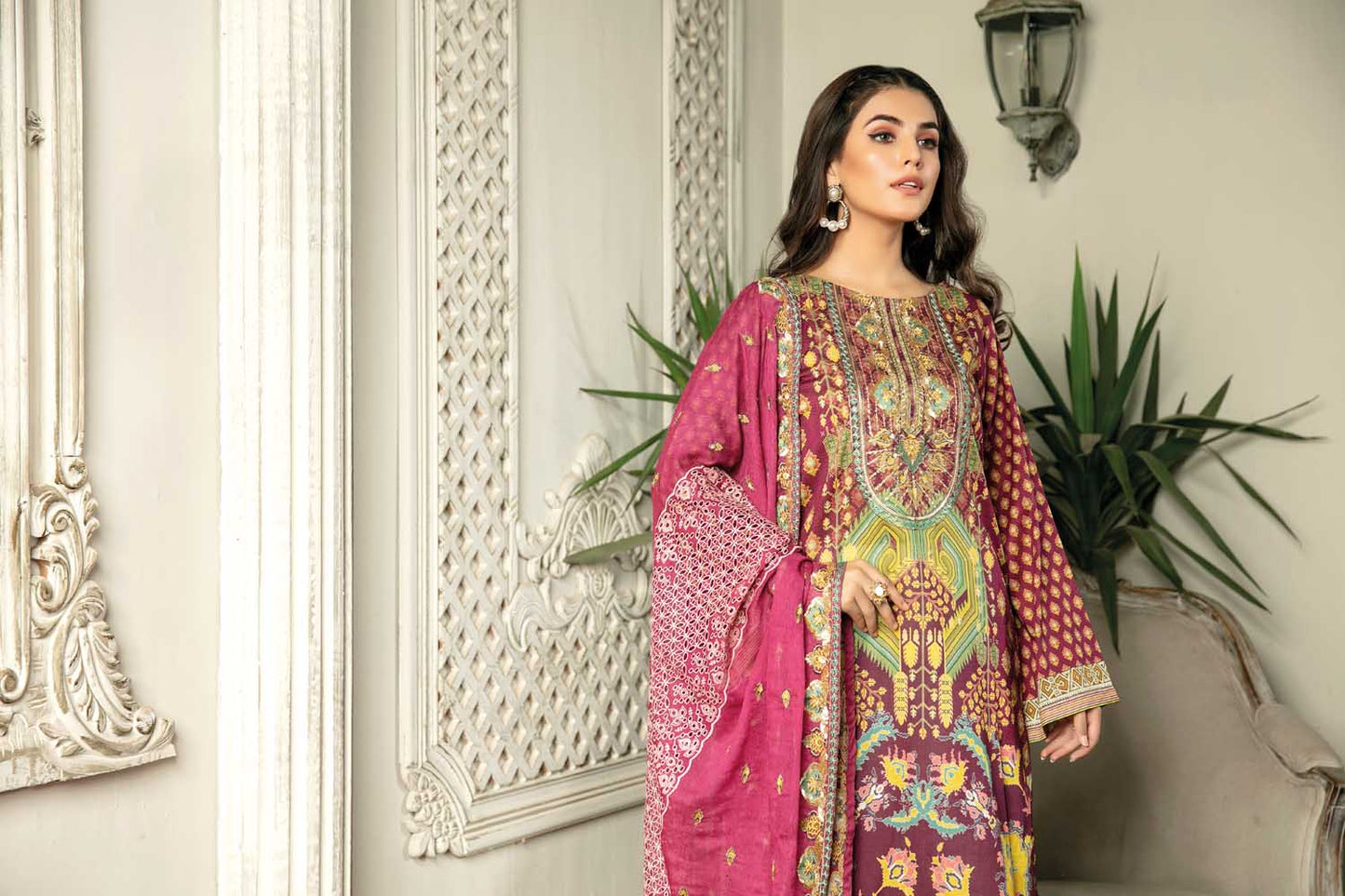 Cultrual Prey - Digital Printed & Embroidered Lawn 3PC