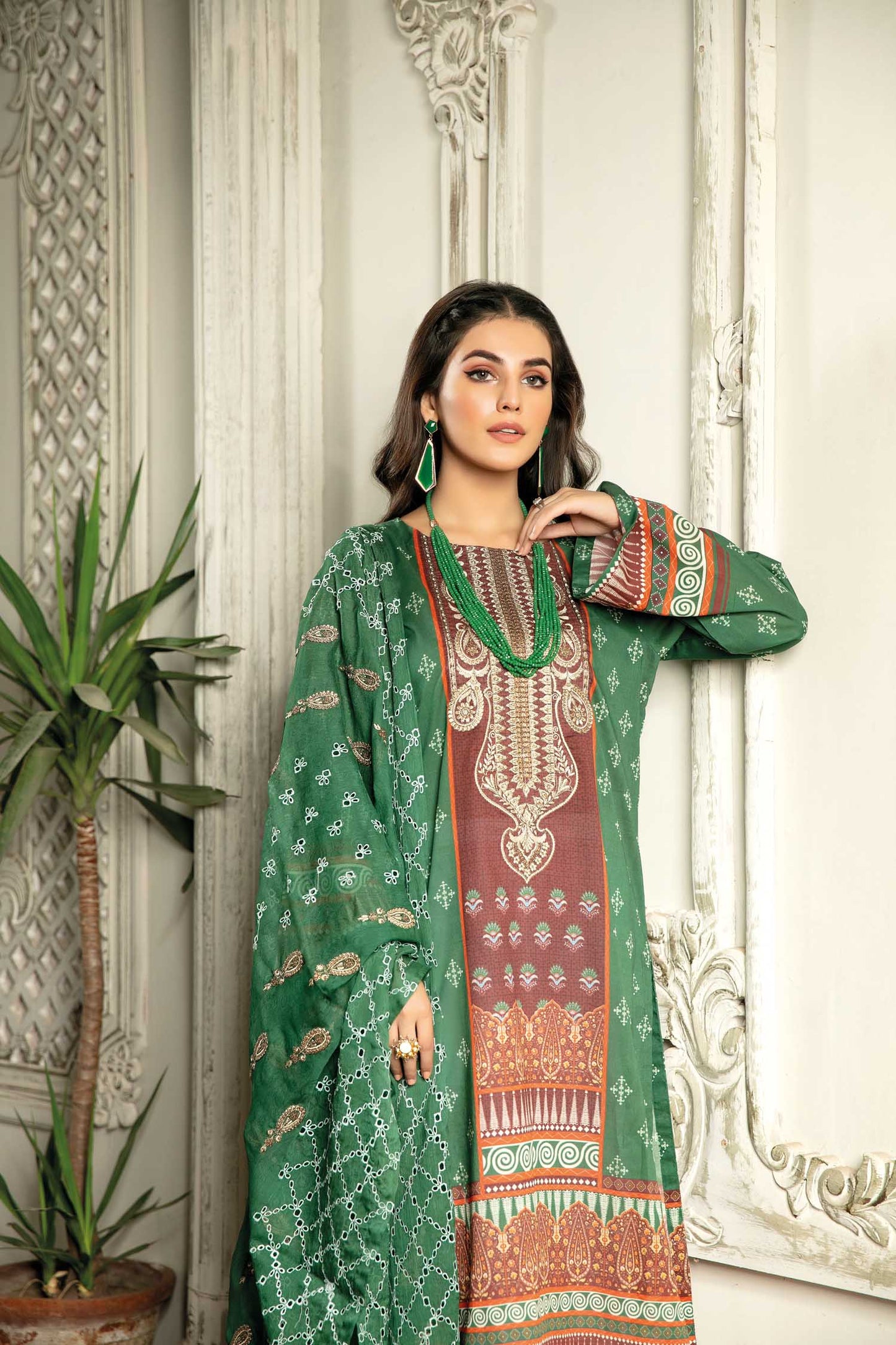 Forest Glance - Digital Printed & Embroidered Lawn 3PC