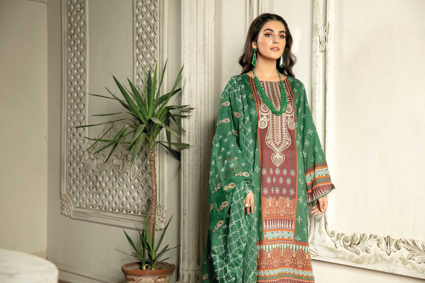 Forest Glance - Digital Printed & Embroidered Lawn 3PC