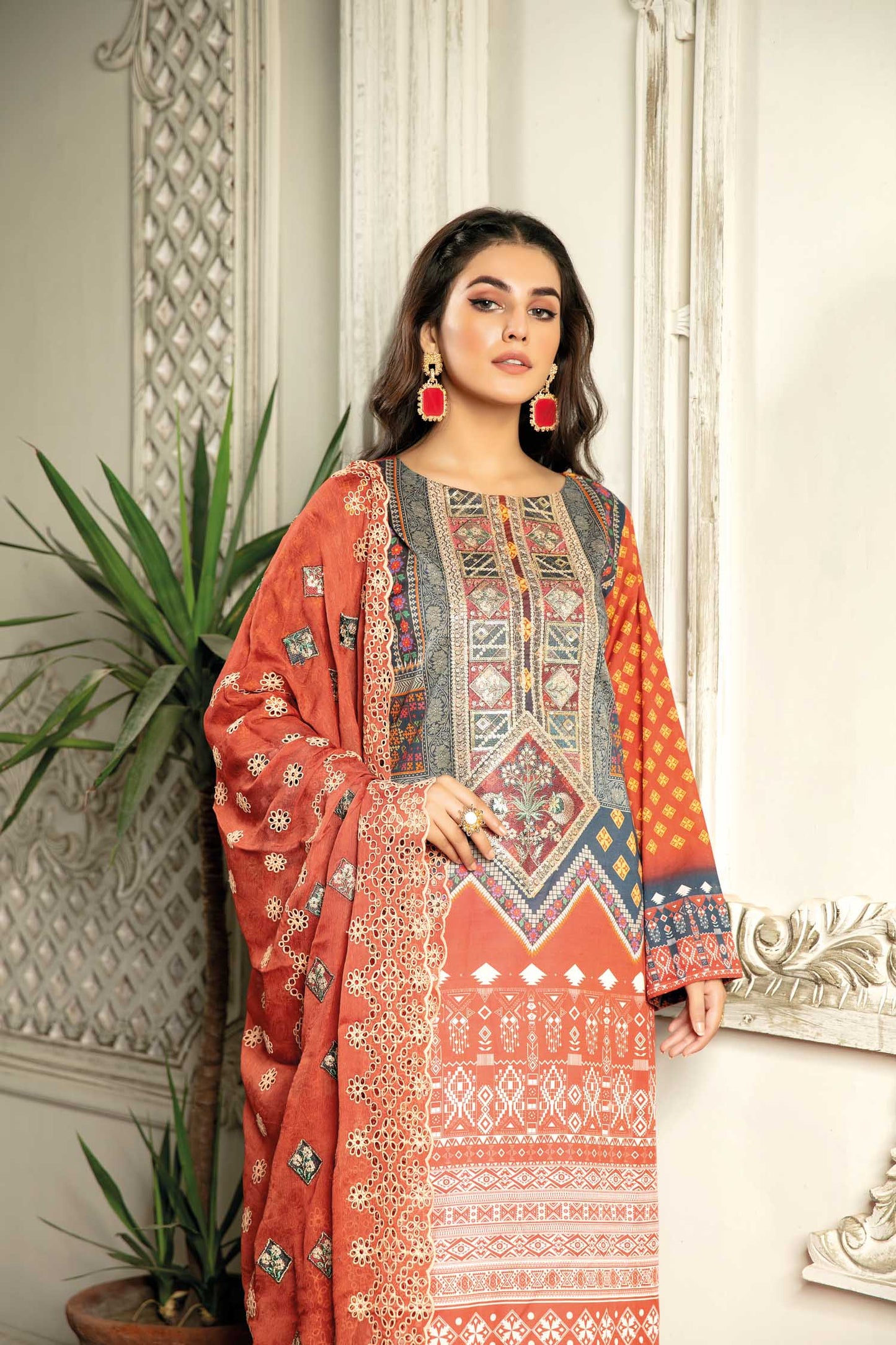 Iris - Digital Printed & Embroidered Lawn 3PC