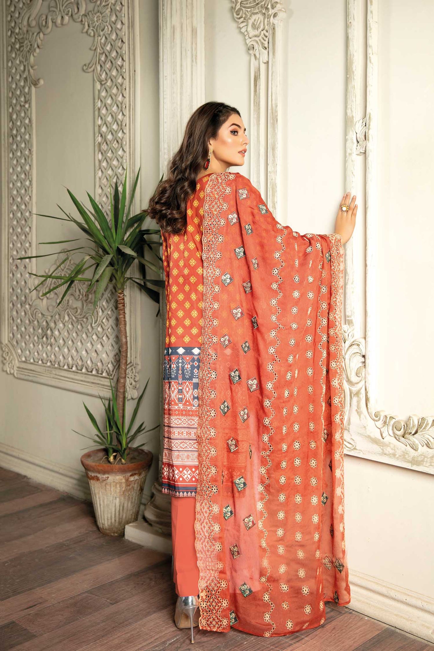 Iris - Digital Printed & Embroidered Lawn 3PC