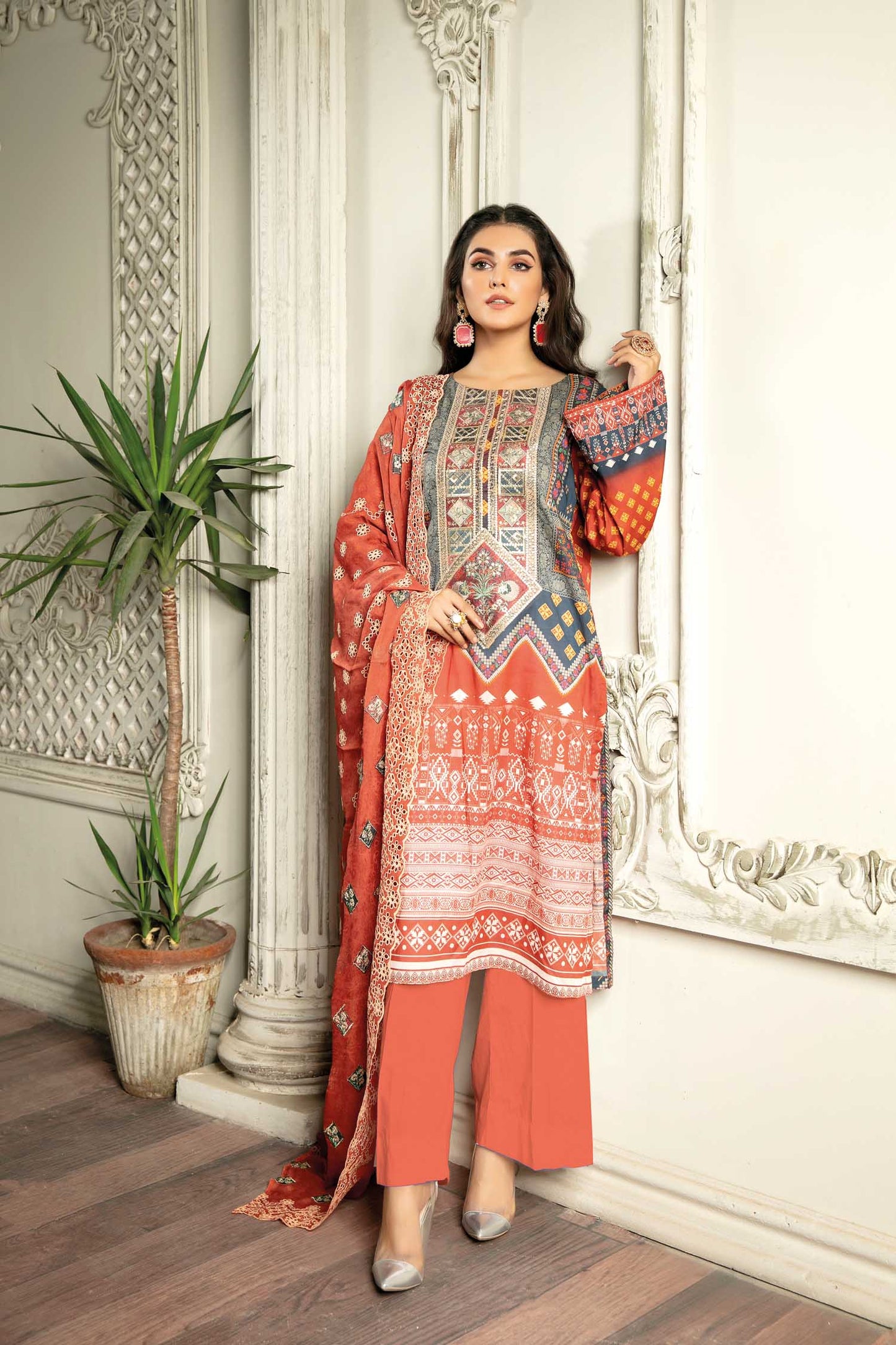 Iris - Digital Printed & Embroidered Lawn 3PC