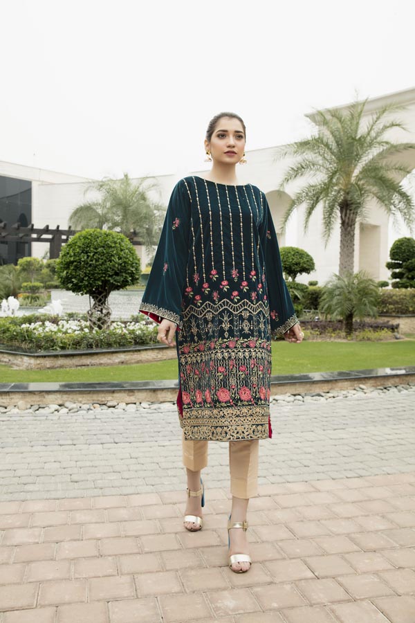 Eslem - Embroidered Velvet Un-Stitched (2 Piece)