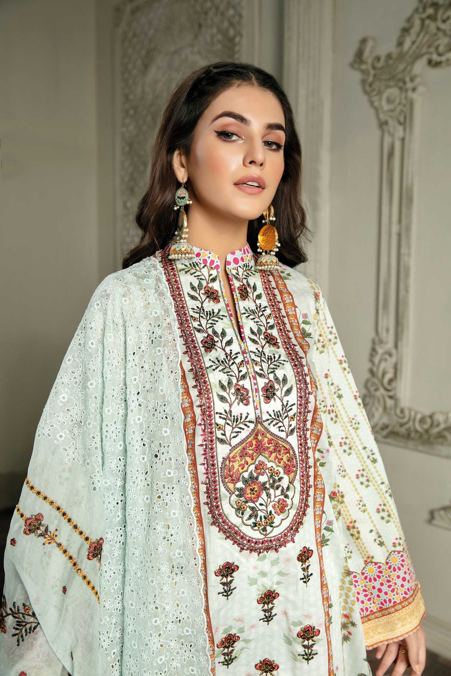 Marble - Digital Printed & Embroidered Lawn 3PC