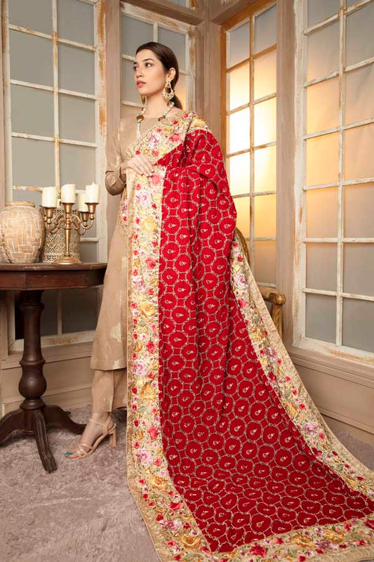 Elif - Velvet Embroidered Shawl