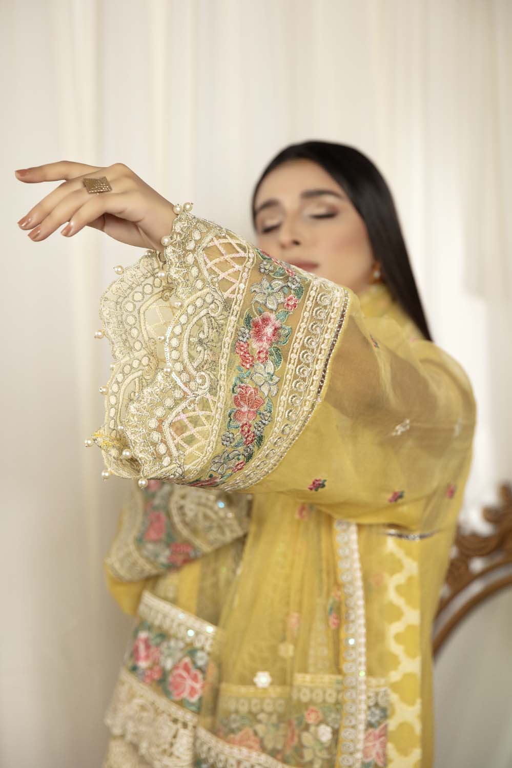 Daffodil - Stitched Embroidered Organza 3PC