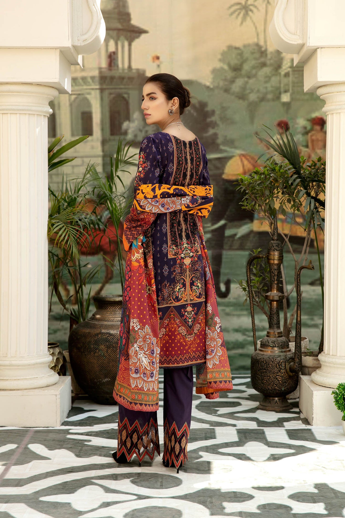 Ethnic Charm - Digital Printed & Embroidered Lawn 3PC