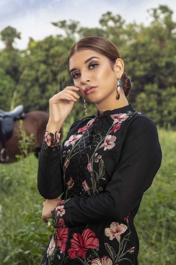 Blushing Black - Stitched Kurti