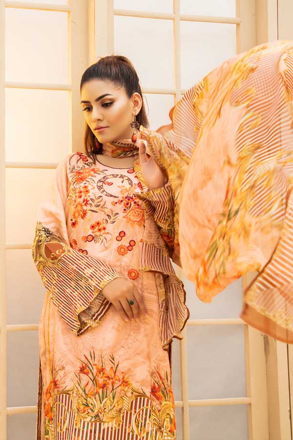 Del Rio - Digital Embroidered Viscose 3 Piece