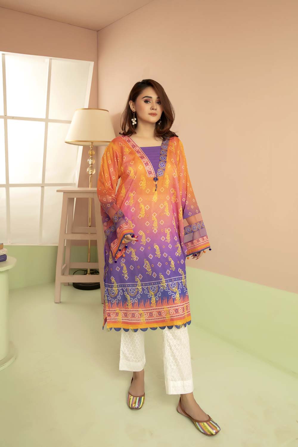 Multi Colors - Printed Stitch Kurti