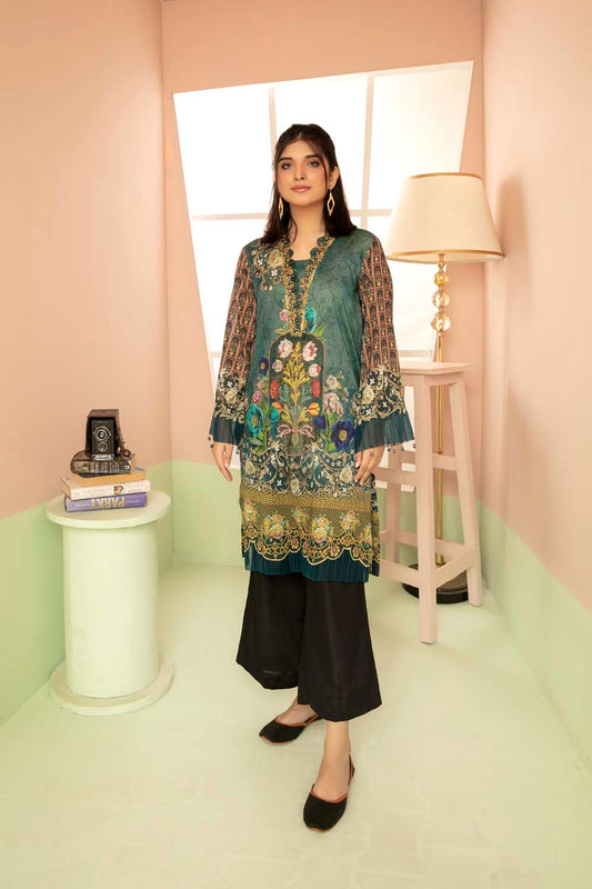 Dark Selder - Printed Stitch Kurti