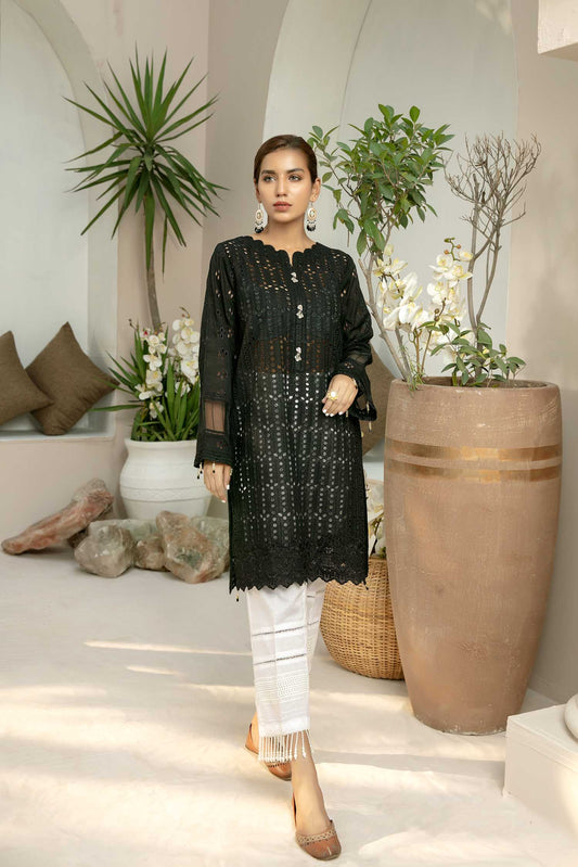 Nightshade - Embroidered Schiflli Lawn Stitched