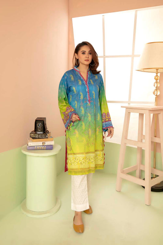 Dark Sim - Printed Stitch Kurti