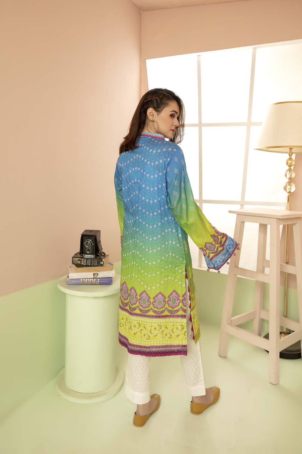 Dark Sim - Printed Stitch Kurti